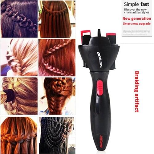 1 Pc Hot Selling Electric Fast Coiling Artifact Popular DIY Twist Braid Automatic Hair Braiding Device Easy To Braid Hair