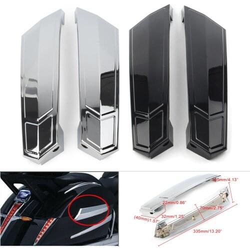 2Pcs Motorcycle Saddlebag Hinge Covers For Victory Cross Country Tour 2010-2017 & Hard-Ball 2012-2013 / Cross Roads 2010-2014