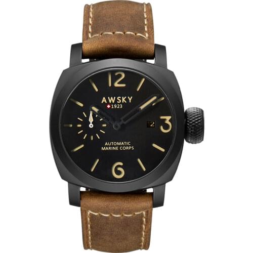 2020 New Mechanical Stainless Steel Mens Watches Military Watch Sapphire Crystal Male Large Dial Luminous100M Waterproof Watch