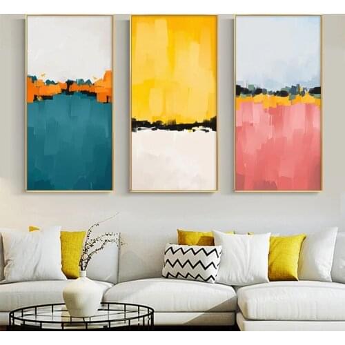 Abstract Colorful Landscape Canvas Painting Wall Art Pictures for Living Room Bedroom Entrance Decorative Picture