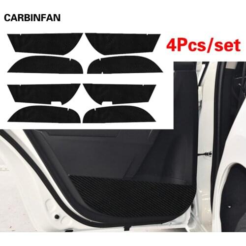 Car-Styling Door Trim Carbon Fiber Protection Anti Kick Film Stickers And Decals 4Pcs/set For Toyota Corolla 2014-2018
