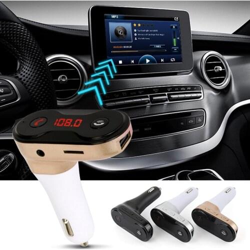 Hands Free Wireless Bluetooth FM Transmitter + AUX Modulator C8 Car Kit Music Mini MP3 Player TF SD USB LCD Drop Shipping