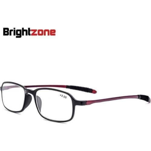 Brightzone TR90 Light Resin Presbyopic Reading Glasses Male Anti Fatigue Quality 100-400 Degrees Eyeglasses Magnifying Women