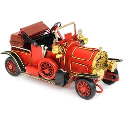 Decorative Metal Car - Trinket, Miniature, Gift,Vintage style, Nostalgic- Handmade and hand painted - Quality Durable Material