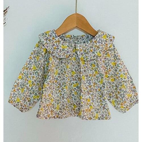 Toddler Baby Girls Cotton Long Sleeve Flowers T-shirt Spring Autumn Brand Infant Baby Girls T-shirt Baby Girls Clothes