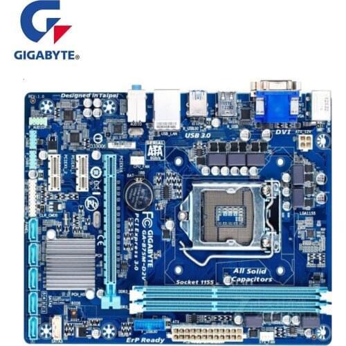 For Gigabyte GA-B75M-D2V B75M-D2V Motherboard LGA 1155 For Intel B75 B75M Used Desktop Mainboard USB3.0 SATA II PCI-E X16