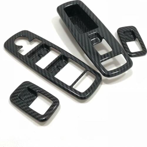 For Jeep Grand Cherokee SRT 2014-2019 2020 Accessories ABS Carbon Fibre Car Inner Door Armrest Window Lift Button Cover Trim