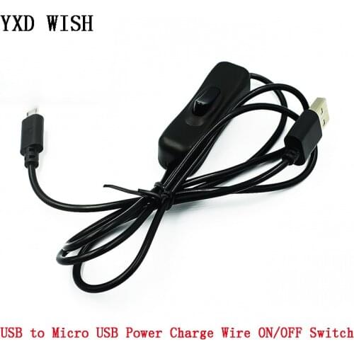 1M Micro USB Power Supply Charger Cable 1 M Wire With ON/OFF Switch Cable For Raspberry Pi