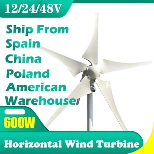 China Factory 600W 12V Wind turbine with 3 5 blades and free MPPT controller small wind turbine for home use