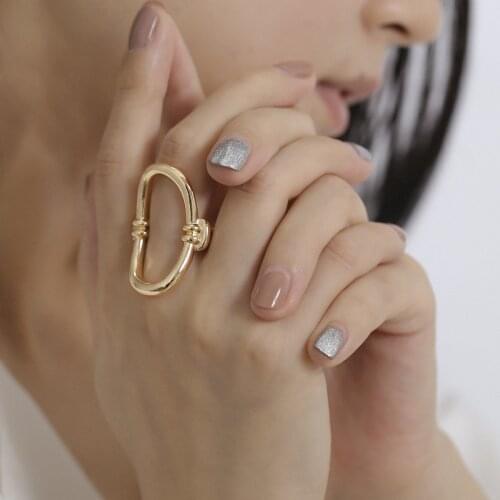 2021 Fashion Golden Metal Rings for Women Geometric Cross Twist Minimalist Gold Sliver Color Ring Party Jewelry Gifts