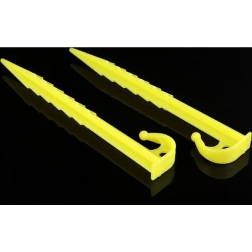 M17D 20Pcs Garden Plastic Stakes Tent Pegs for Holding Down the Tents Garden Netting Tarps