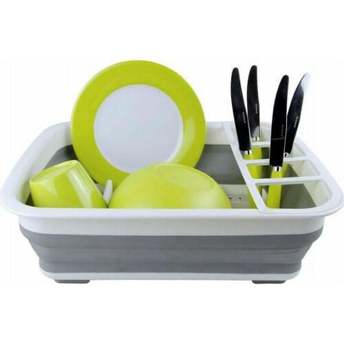 Kitchen Foldable Dish Water Filtration Rack Home Portable Drainer Bowl Storage Tableware Plate Drying Shelf