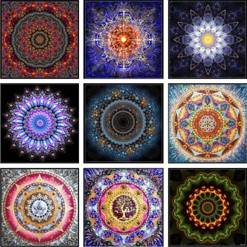 Embroidery Counted Cross Stitch Kits Needlework - Crafts 14 ct DMC Color DIY Arts Handmade Decor - Modern Mandalas 2