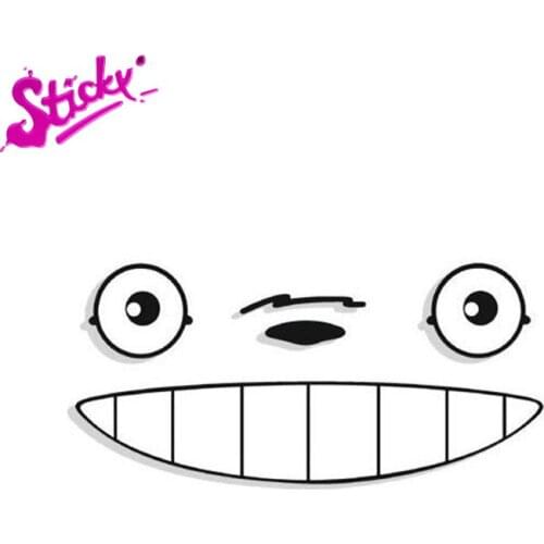 STICKY Funny Creative Cartoon Car Styling The Eyes Of Cat Totoro Decoration Rear View Mirrors Car Stickers Decal PVC