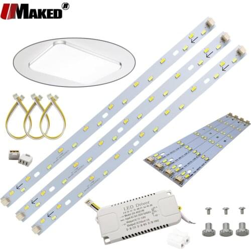 New SMD7030 LED PCB Kit 24-120W Light Strip Aluminum Lamp Plate 220V Changable Ceiling Light Replace Tube Retrofit PCB Drive Set