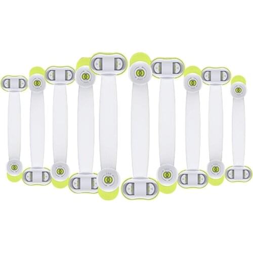 New Child Safety Cabinet Locks, 10 Pack Baby Proofing Refrigerator Locks with Strong Adhesive, No Tools or Drilling