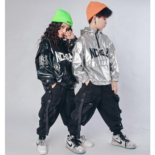 Boys Girls Kids Streetwear Hip Hop Loose Casual Cargo Pant Sports Harem Trouser Stage Show Dance Children Clothing Costumes