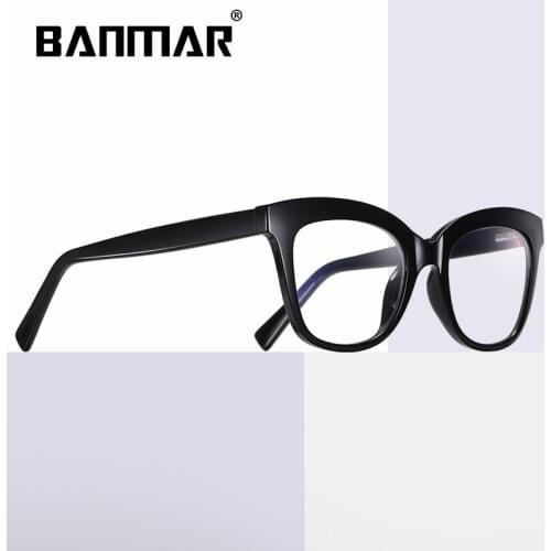 BANMAR Anti Blue Light Glasses Frame Women Oversized TR90 Frame Goggles Radiation-resistant Square Computer Men Gaming Eyewear