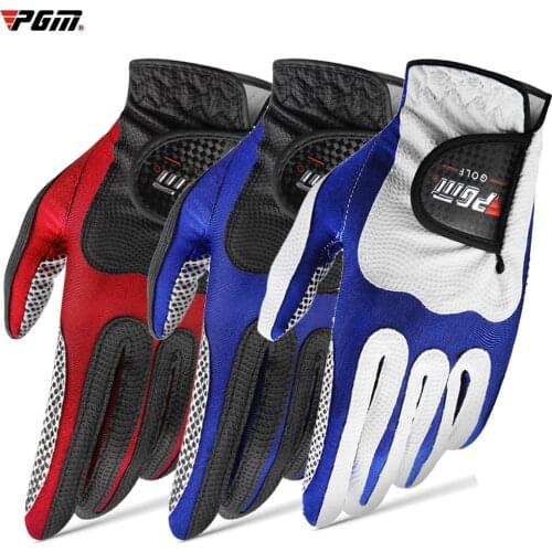Golf Gloves left right hand men 3 colours golf glove Premium PU Leather lycra Increased Breathability Super elasticity for men