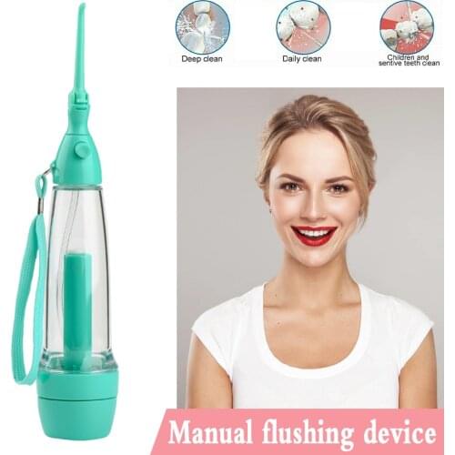 DIOZO Portable Oral Irrigator Manually Teeth Cleaning Tools Water Toothpick Oral Flusher Dentures Cleaning Device
