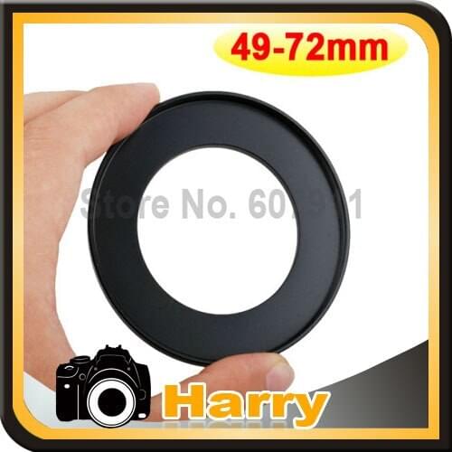 Camera Step Up Filter Ring 49mm to 72mm adapter ring 49mm-72mm 49-72mm For filters adapters LENS LENS hood LENS CAP