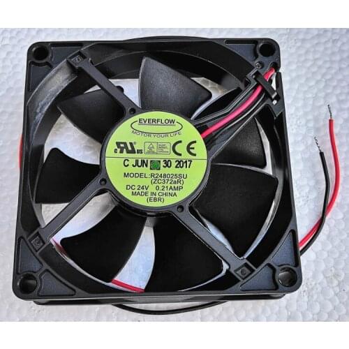 R248025su New Everflow 8025 8cm Fan Hydraulic 2-Wire 80X25mm DC 24V 0.21a server cooling fans