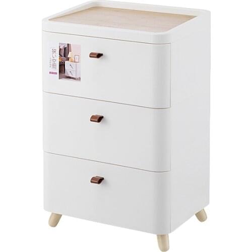 Drawer storage cabinet simple bedside table bedroom home plastic storage cabinet sundries coffee table snack storage box