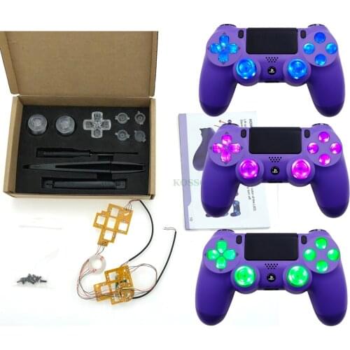 DIY Led Light-up Thumb Sticks Mod with Transparent Joystick Caps for Sony PlayStation Play Station 4 PS4 Pro Controllers