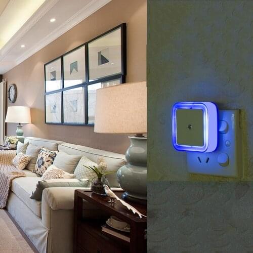 0.4W 4pcs LED Smart LED Light Sensor Lamp Plug-in Eletric Energy-saving Small Night Light White Drop shipping