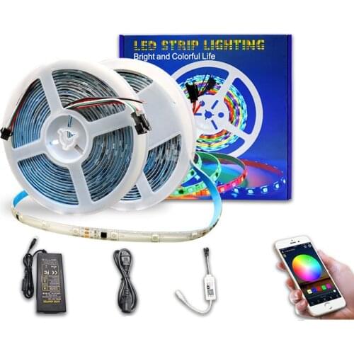 10M 5050 RGB 2811/1903 IC LED Strip Dream Color Waterproof LED Tape Ribbon DC12V Adapter+RF led rgb Remote or wifi rgb Remote
