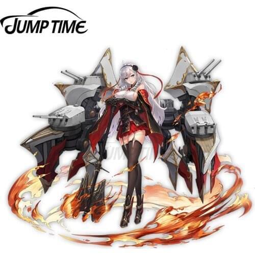 JumpTime 13 x 11.8cm Azur Lane Algerie Anime Waifu Weatherproof Car Stickers Vinyl Air Conditioner Fine Decal Car Accessories