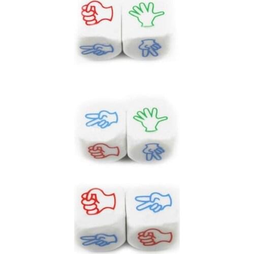 Funny 2Pcs Finger Guessing Game Dice Rock Paper Scissors Game Toys Scissors Stone Boson Family Party Board Games