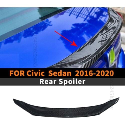 Roof Rear Spoiler Wing Air Deflector Splitter Diffuser Trunk Spoiler Facelift For Honda Civic Sedan 2016 2017 2018 2019 2020