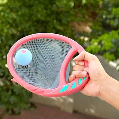 1 Set Ball Catch Toy Elastic Ball Parent-child Interaction Plastic Kids Catch Ball Game Set for Outdoor