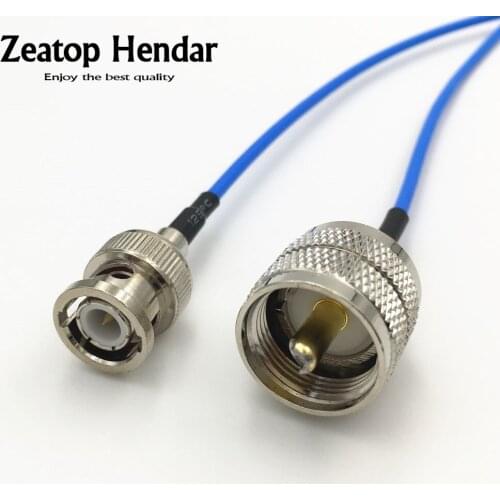 1Pcs RG316 Blue Cable UHF PL259 Male Jack to BNC Male Plug Straight RF Coaxial Jumper Pigtail Wire 10CM 15CM 20CM 30CM 50CM 1M