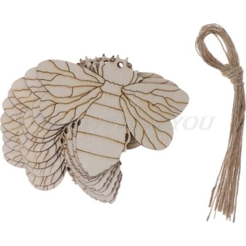 10Pcs Bee Easter Party Decor Wooden Home Wall Door Hanging Ornament Decoration Drop Shipping