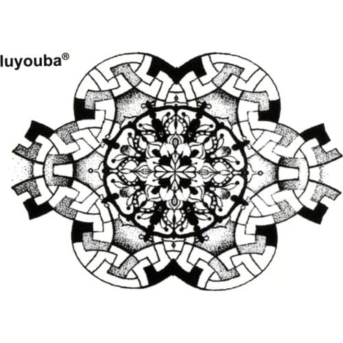 30pcs Lotus Flower Waterproof Temporary Tattoos Men Beauty harajuku henna flower Tattoos designs tatoo stickers