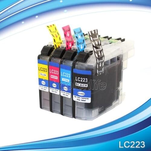 XIMO 4PACK Ink cartridge LC223 LC221 BK C M Y for Brother MFC-J5625DW,MFC-J5720DW Printer cartridge etc. free shipping