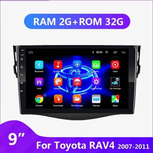 9'' Android 9.1 2 din car multimedia video player for Toyota RAV 4 RAV4 2007 2008 2009-2011 2din Car radio GPS navigation player