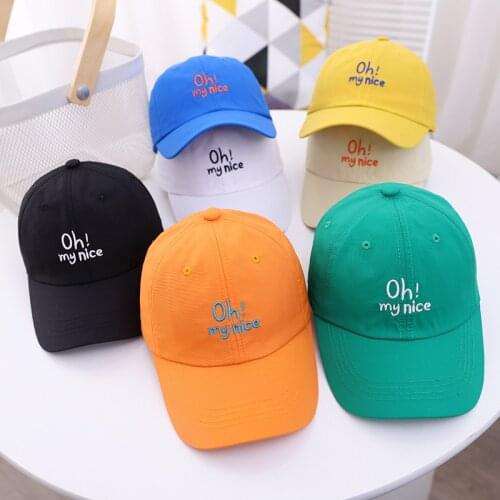 Kids Baseball Caps Accessories For Children Beach Hat Letter Embroidered Hip Hop Snapback Hats Girls Boys Outdoor Toddler Visors