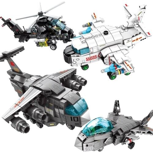 SEMBO Blocks MOC Fighter Bricks Tech Famous Airplane Model Kids Toys for Children Toy Boy Birthday Gifts Man Present