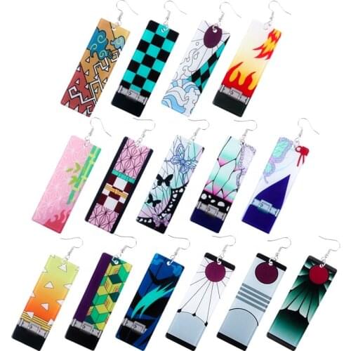 Cartoon Demon Slayer Kimetsu No Yaiba Keychain Acrylic Kamado Tanjirou Kamado-Nezuko Tomioka Giyuu Pendant Keyring Jewelry NEW