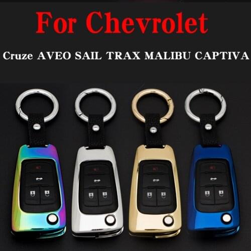 For Chevrolet Cruze AVEO SAIL TRAX MALIBU CAPTIVA Car Key Cover Colour Galvanized Alloy car key case cover protective shell