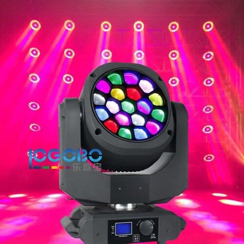 Flight Road Case+15Wx19 LED DMX Lamp Sharpie Beam Moving Head Wash DJ Disco Ball Band Theatre Nightclub Stage Lighting Equipment