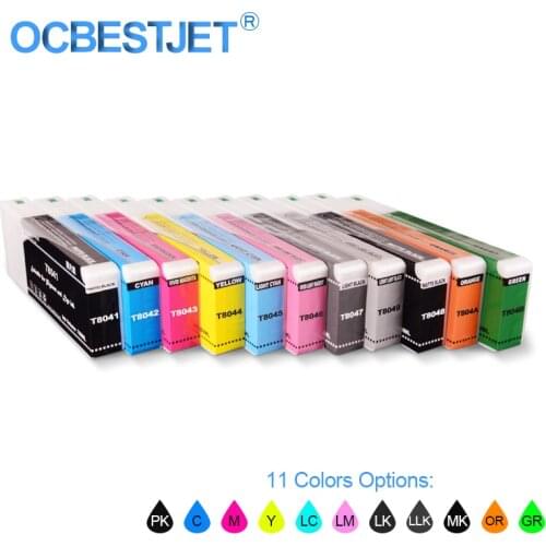 T8041-T8049 T804A T804B Compatible Ink Cartridge Filled With Ink For Epson SureColor P6000 P7000 P8000 P9000 (11Colors Options)
