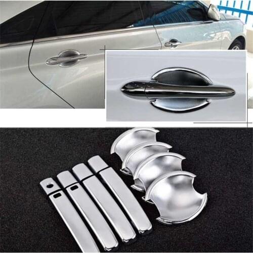Non-Rusty Chrome Door Handle Bowl Cover Cup Overlay Trim For Hyundai Sonata