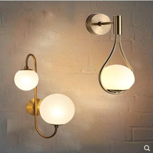 Crystal lampes suspendues bed wall lamp glass wall sconces bedroom light mirror light corridor bedside living room wall lamp