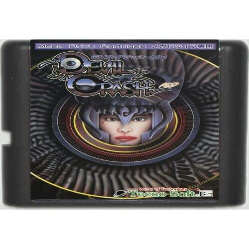 Devil Crash Game Cartridge Newest 16 bit Game Card For Sega Mega Drive / Genesis System