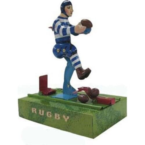 Classic Clockwork Wind Up Tin Toy Antique Style Playing rugby Wind Up Toys iron Metal Models For Adult Kids Collectible Gift
