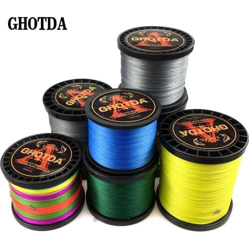 GHOTDA Multicolor 9 Strands 1000M 500M 300M PE Braid Fishing Line Sea Saltwater Fishing Weave 100% SuperPower